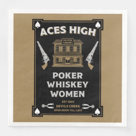 Cowboy American Frontier Saloon Serviette