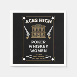 Cowboy American Frontier Saloon Serviette