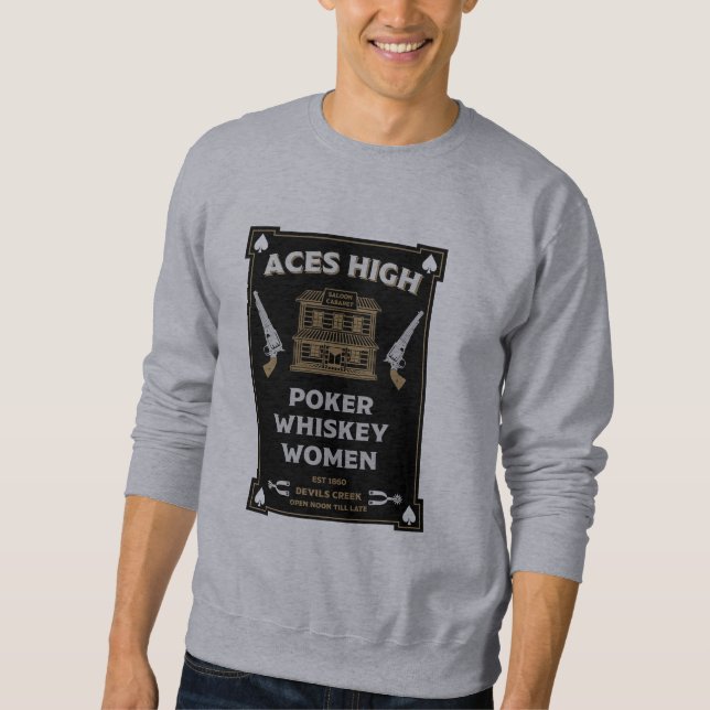 Cowboy American Frontier Saloon Sweatshirt (Vorderseite)