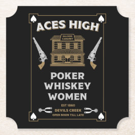 Cowboy American Frontier Saloon Untersetzer