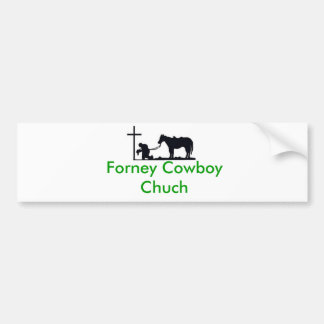 cowboy_and_cross, Forney Cowboy Chuch Autoaufkleber