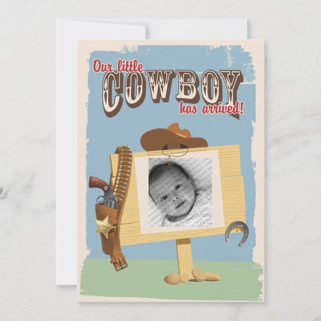 Cowboy-Ankündigung Ankündigung (Vorderseite)