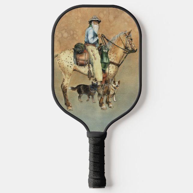 Cowboy, Appaloosa und Dogies Pickleball Paddle (Vorderseite)