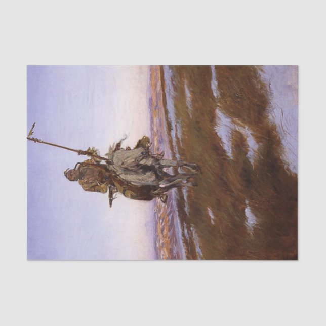 Cowboy Art von Charles Russell Seidenpapier (Vorderseite)