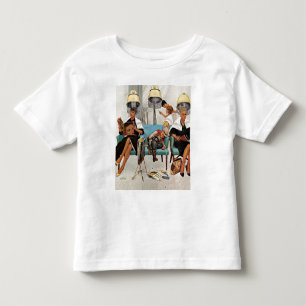 Cowboy Asleep in Beauty Salon Kleinkind T-shirt