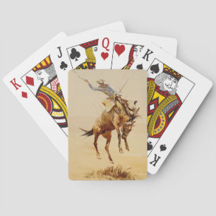 Cowboy auf einem Buckpferd #2 von Edward Borein Spielkarten