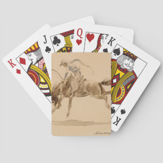 Cowboy auf einem Buckpferd von Edward Borein Spielkarten