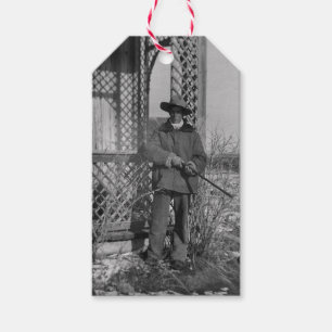 Cowboy auf kanadischer Old West Farm Geschenkanhänger