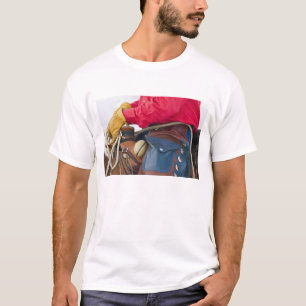 Cowboy auf Pferd mit Lederschäften T-Shirt