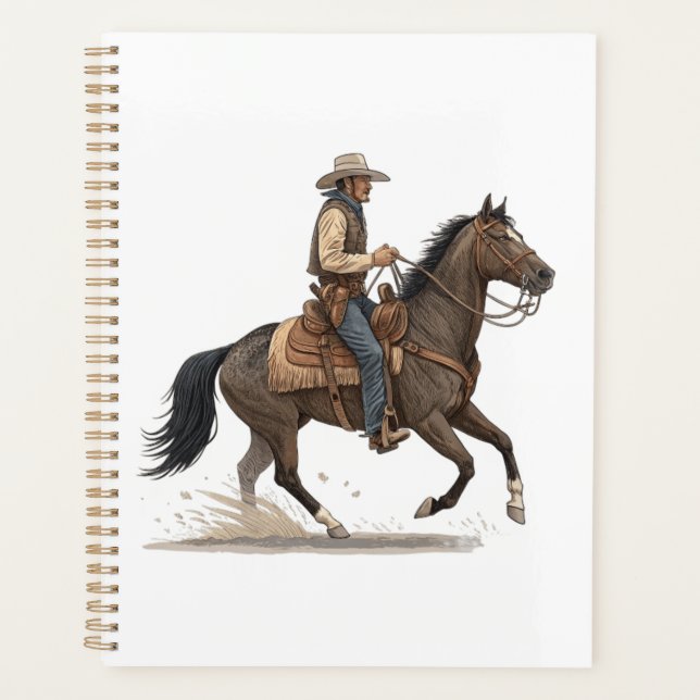 Cowboy auf Pferd Planer (Vorderseite)