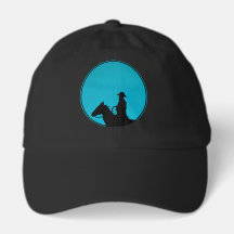 Cowboy auf Pferd Silhouette - Türkis