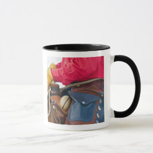 Cowboy auf Pferdetragenden Leder-Typen Tasse
