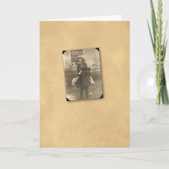 COWBOY AUF PONY 1 KARTE (Vorderseite)