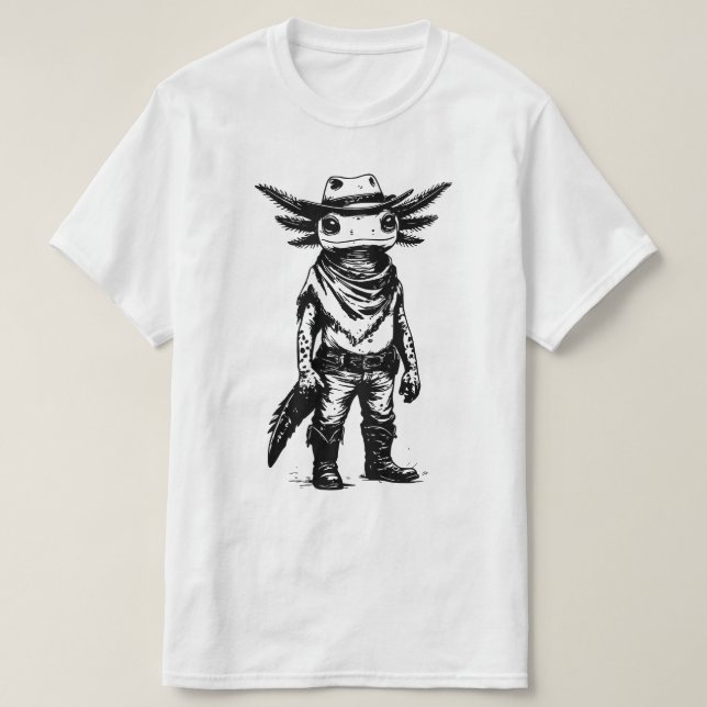 Cowboy-Axolotl T-Shirt (Design vorne)