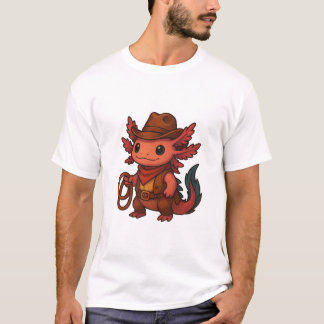 Cowboy Axolotl T - Shirt - Funny Western Style