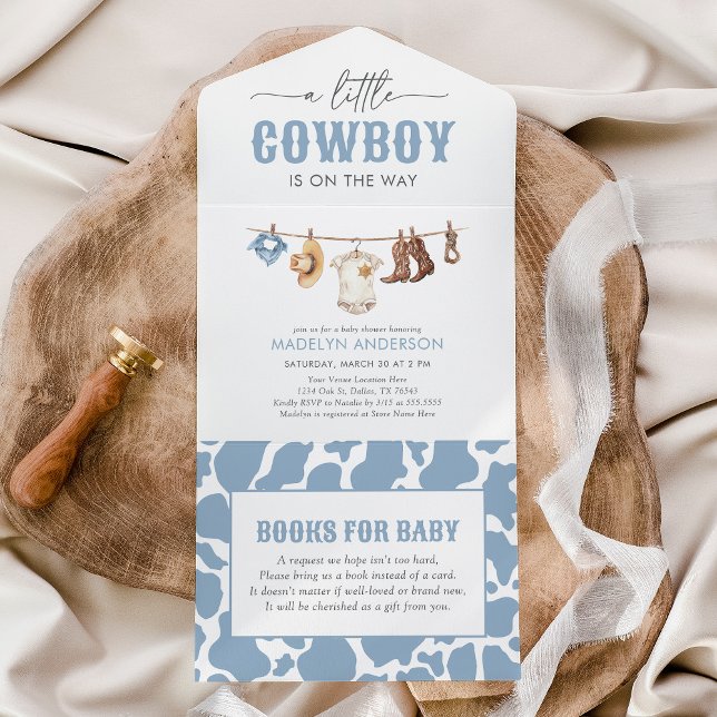 Cowboy Baby-Dusche All In One Einladung (Von Creator hochgeladen)