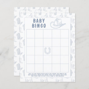 Cowboy Baby Dusche Bingo Spiel