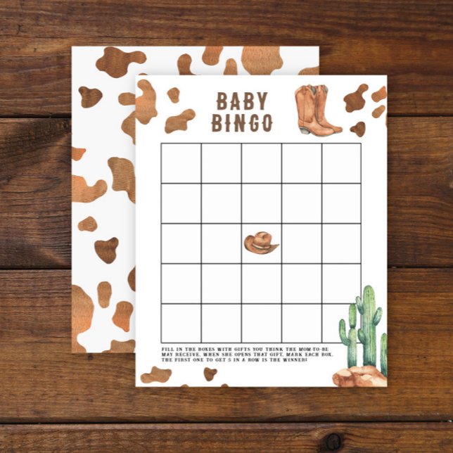 Cowboy Baby Dusche Bingo Spiel (Von Creator hochgeladen)
