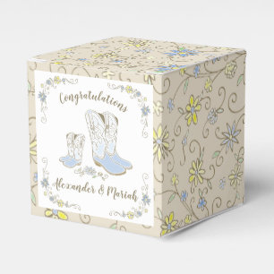 Cowboy Baby Dusche Country Western Blue Boy Geschenkschachtel