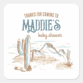 Cowboy Baby Dusche Danke Stickers