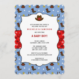 Cowboy Baby Dusche Einladung WESTERN / Geburtstags