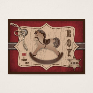 Cowboy Baby-Geschenk-Tag