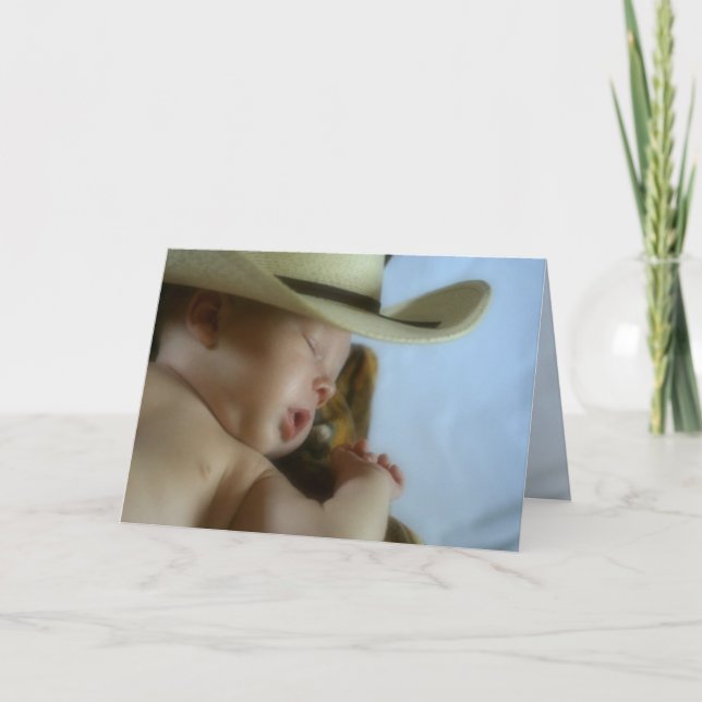 Cowboy Baby Karte (Vorderseite)