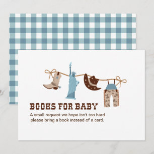 Cowboy-Baby-Party Bücher für Baby-Beilage  Einladung