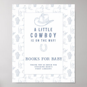 Cowboy-Baby-Party Bücher für Baby Poster