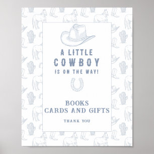 Cowboy-Baby-Party - Bücher Karten und Geschenke Po Poster