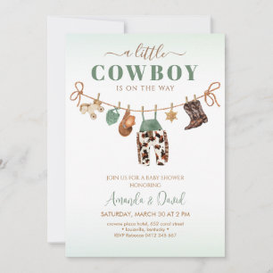Cowboy-Baby-Party-Einladung Einladung