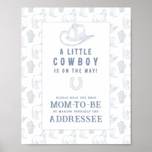 Cowboy-Baby-Party - Hilfe für die beschäftigte wer Poster