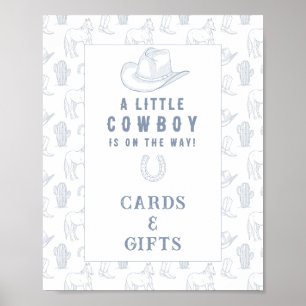 Cowboy-Baby-Party Karten und Geschenke Poster