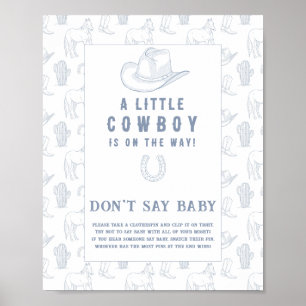 Cowboy-Baby-Party 'Sag nicht Baby' Poster