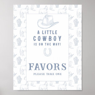 Cowboy-Baby-Partygeschenke Poster