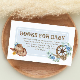 Cowboy Baby Shower Books for Baby Begleitkarte