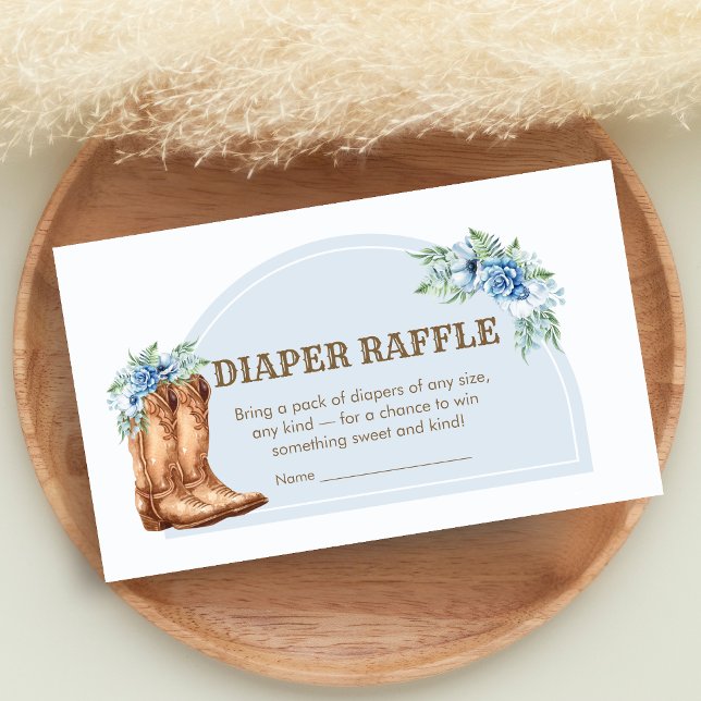 Cowboy Baby Shower Diaper Raffle Begleitkarte (A Little Cowboy Baby Shower Diaper Raffle)