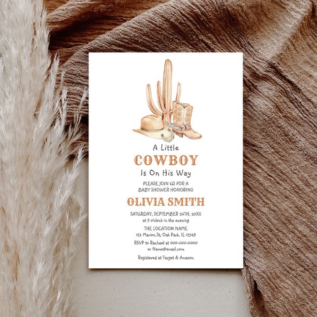 Cowboy Baby Shower Einladung Vorlage (Von Creator hochgeladen)