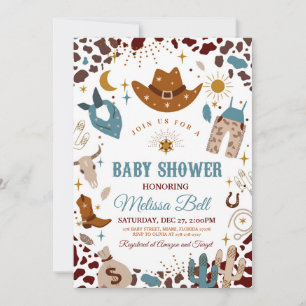Cowboy Baby Shower Einladung Wild West Einladung