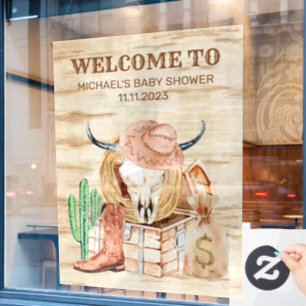 Cowboy-Baby-Willkommens-Westen Fensteraufkleber