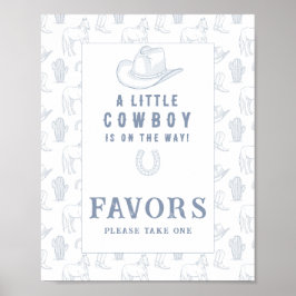 Cowboy-Babydusche Favoriten Poster