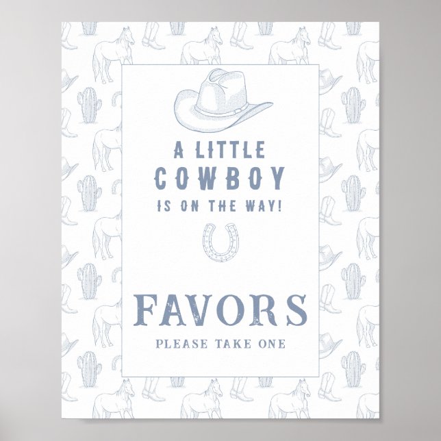 Cowboy-Babydusche Favoriten Poster (Vorne)