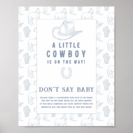 Cowboy-Babydusche Sag nicht, Baby Poster