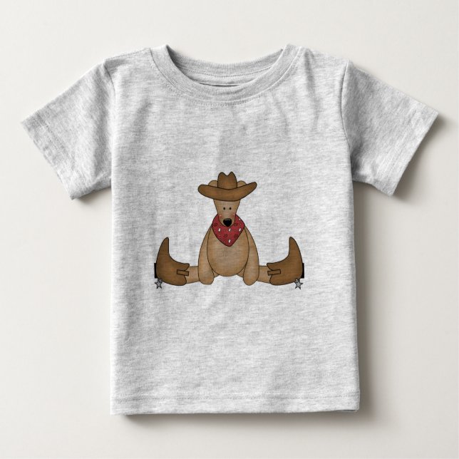 Cowboy-Bärentrickfilme und Geschenke Baby T-shirt (Vorderseite)