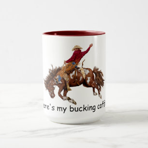 Cowboy beim Bronco-Reiten Tasse
