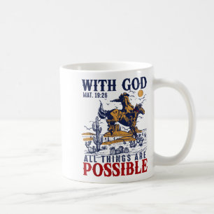 Cowboy-Bibel-Schriftvers Western Jesus für Männer Kaffeetasse