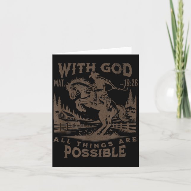 Cowboy Bible Scripture Verse Western Jesus For Men Karte (Vorderseite)