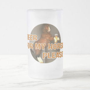 Cowboy-Bier für meine Pferdemattierte Tasse