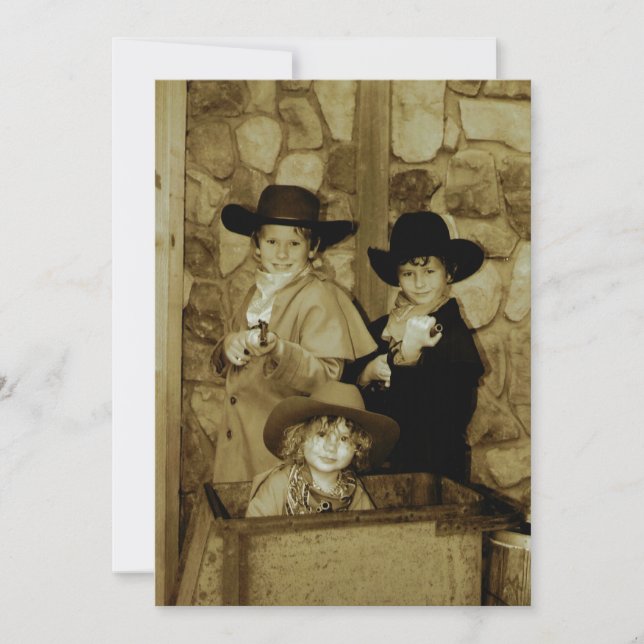 Cowboy-Bild2 Feiertagskarte (Vorderseite)