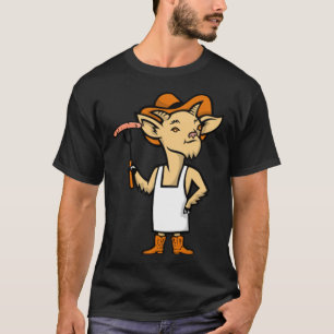 Cowboy Billy Goat Barbecue Koch Mascot Bäckerei 8. T-Shirt
